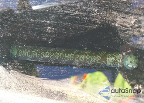 2013 Honda Civic Ex z USA, uszkodzony, nr VIN 2HGFG3B87DH525862